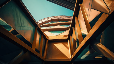 Modern architecture, detail of the facade of a modern building, business conceptの素材