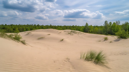 Panorama of the sand dunes in the Dune of Pilatの素材