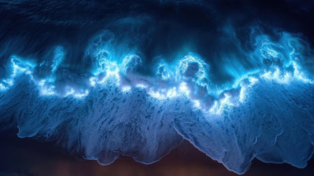Abstract image of a stormy ocean wave. 3D Renderingの素材