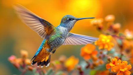 Ruby-throated Hummingbird (archilochus colubris)の素材