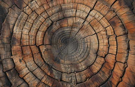 a piece of wood that has been cut in half with a circular hole in the middle of the center of the piece of wood that has been cut in half. .の素材