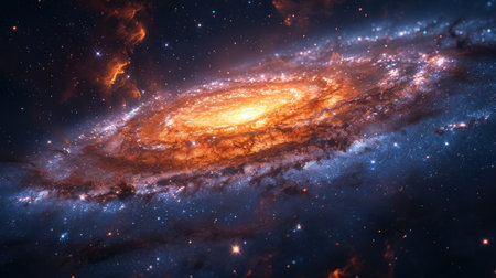 Planets, stars and galaxies in outer space showing the beauty of space exploration.の素材