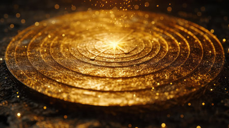 Burning match in the form of a circle on a black backgroundの素材