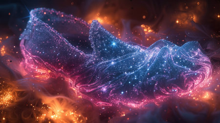 3D illustration of abstract fractal for creative design, art and entertainmentの素材