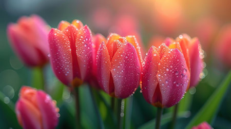 Tulip. Beautiful bouquet of tulips. colorful tulips. tulips in spring,colourful tulipの素材