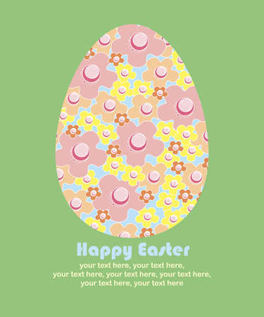 Easter flower egg のイラスト素材