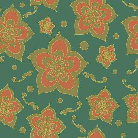 floral seamless patternのイラスト素材