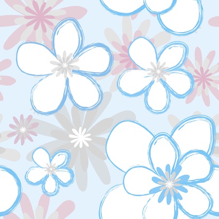 Original seamless floral patternのイラスト素材