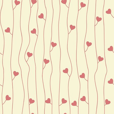 Original seamless pattern with heartsのイラスト素材