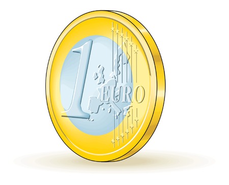 One euro coinのイラスト素材