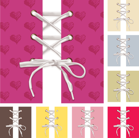 Vector color backgrounds with lacingのイラスト素材
