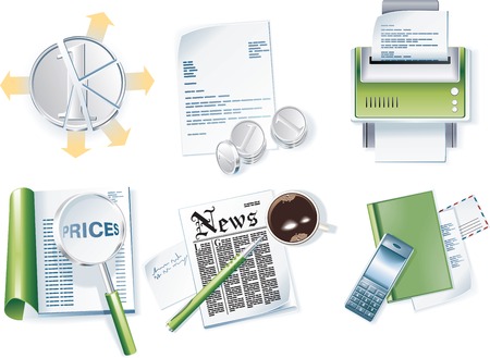 Vector business icon set. Part 1のイラスト素材