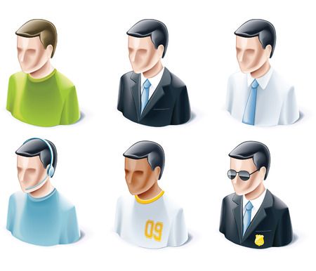 Vector set of people iconsのイラスト素材