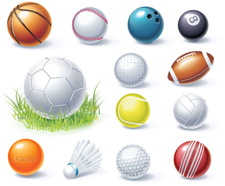 Vector sport equipment iconsのイラスト素材