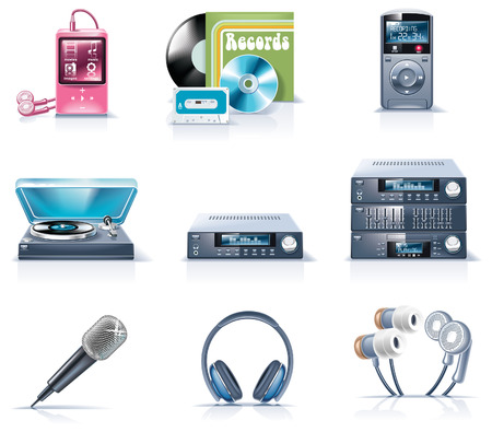 Vector household appliances icons. Part 9のイラスト素材
