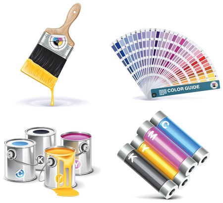 print shop icon set. のイラスト素材
