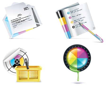 print shop icon set. Part 4のイラスト素材