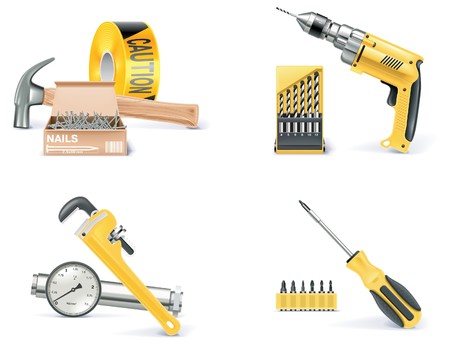 Homebuilding , Renovating icon setのイラスト素材