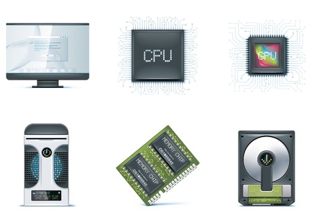 Computer icon set. Part 1のイラスト素材