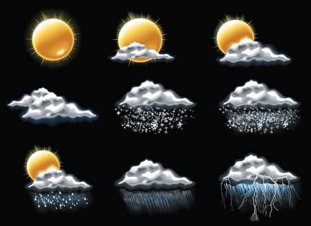 weather forecast icons. Part 1のイラスト素材