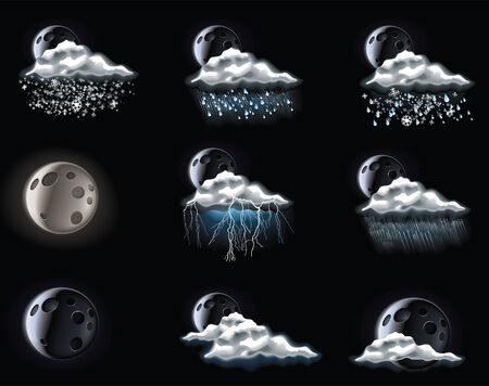 weather forecast icons. Part 3のイラスト素材