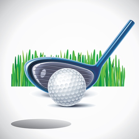 golf club with ballのイラスト素材