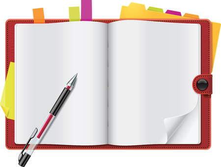 Vector open personal organizerのイラスト素材