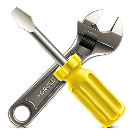 Vector wrench and screwdriver XXL iconのイラスト素材