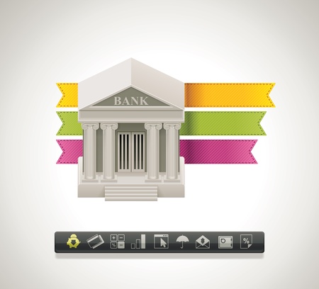 Bank iconのイラスト素材