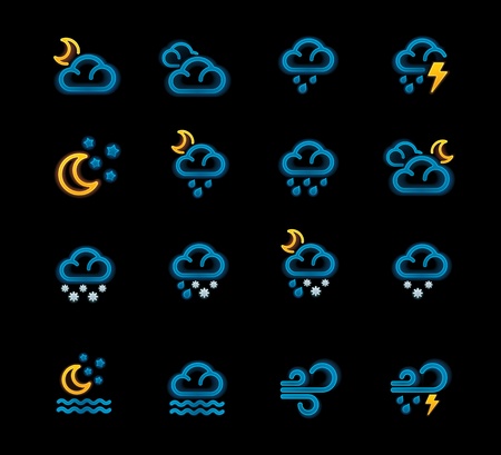 Vector weather forecast icons. Part 2のイラスト素材
