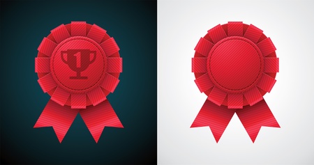 Vector award badge with ribbonのイラスト素材