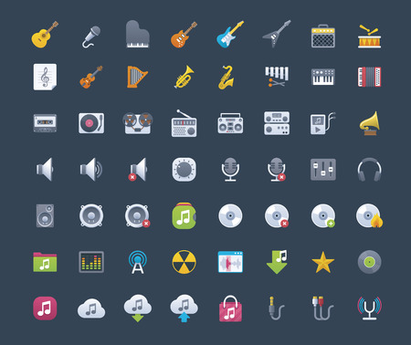Music icon setのイラスト素材