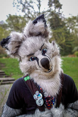 Volkspark Friedrichshain, Berlin, Germany - april 14, 2018: european furry walk at Volkspark...