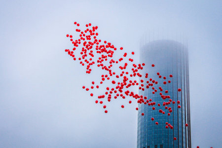 Skyscraper "Iset" in Ekaterinburgの写真素材