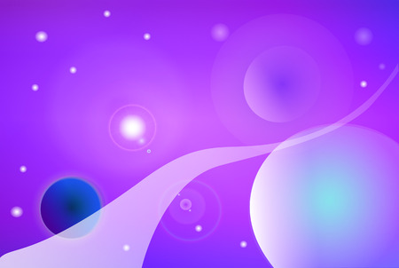 Abstract candy space cosmic background with star and planets in dark purpleのイラスト素材