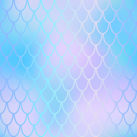 Fantastic fish skin vector background with scale pattern. Mermaid pattern. Pale gradient mesh. Abstract blurry vector background. Fish skin seamless pattern. Mermaid background. Violet blue fishscaleのイラスト素材