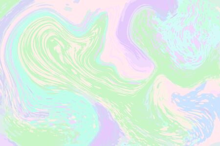 Violet pink green digital marbling elegant marbled vector background. Liquid paint marbling backdrop warm color palette mesh background. Pale marbling texture marbled abstract surface design.のイラスト素材