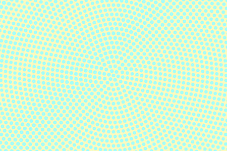 Cyan yellow dotted halftone. Centered radial dotted pattern. Half tone vector background. Abstract...