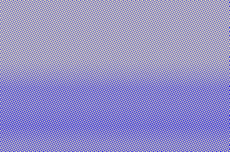 Blue yellow dotted halftone. Horizontal frequent dotted gradient. Half tone vector background....