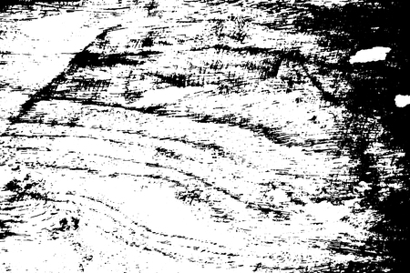 Black on white scratched texture. Timber board surface. Distressed vector overlay for vintage effect. Abstract grainy surface. Lumber texture with frequent grit. Material design templateのイラスト素材