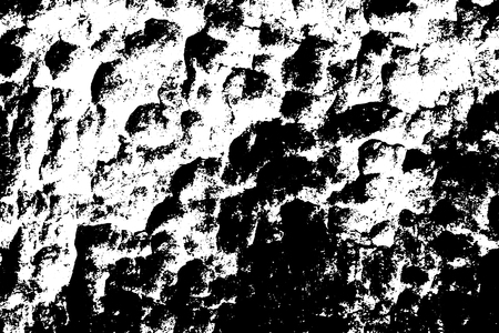 Black on white grungy texture. Old stone with cutter marks surface. Distressed vector overlay vintage effect. Abstract grainy surface. Grunge texture with frequent grit. Material design templateのイラスト素材