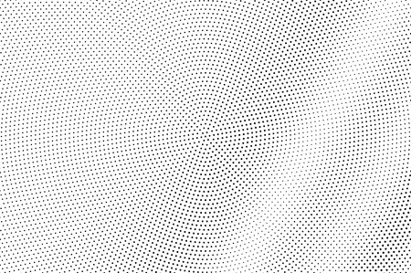 Black on white faded halftone vector. Digital dotted texture. Micro dotwork gradient for vintage effect. Monochrome halftone overlay for cartoon effect. Perforated background. Ink dotwork surfaceのイラスト素材