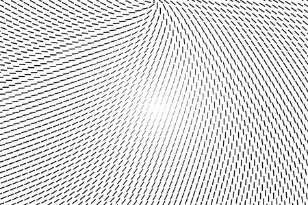 Black and white halftone vector texture. Rough textured ornament. Dashed line pattern for vintage effect. Monochrome halftone overlay. Perforated retro surface. Black line textured backgroundのイラスト素材