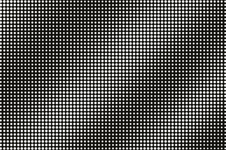 White dot on black halftone vector texture. Diagonal dotted gradient. Regular dotwork surface for vintage effect. Monochrome halftone overlay. Perforated retro background. Ink dot texture cardのイラスト素材