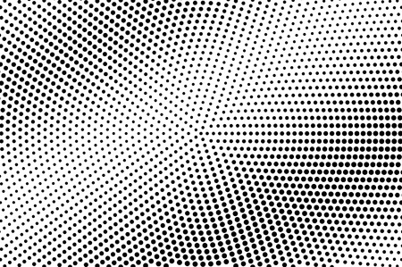 Black on white halftone vector texture. Bright perforated surface. Abstract dotwork gradient. Digital pop art background. Monochrome halftone overlay for vintage effect. Black ink dot cartoon textureのイラスト素材