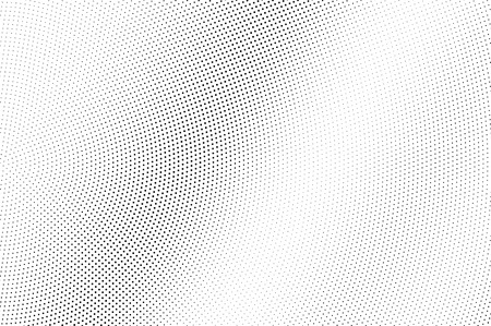 Black dots on white background. Abstract perforated surface. Smooth halftone vector texture. Micro dotwork gradient. Monochrome halftone overlay for vintage design. Pop art style dot texture cardのイラスト素材