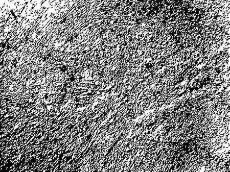 Grungy vector texture of brushed plaster wall. Dark rough concrete surface. Black splatter on white background. Material design template. Textured overlay for vintage graphic.のイラスト素材