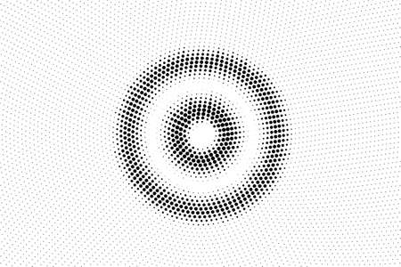 Black and white vector halftone. Subtle halftone digital texture. Faded dotted gradient. Comic effect overlay. Retro dot pattern on transparent back.のイラスト素材