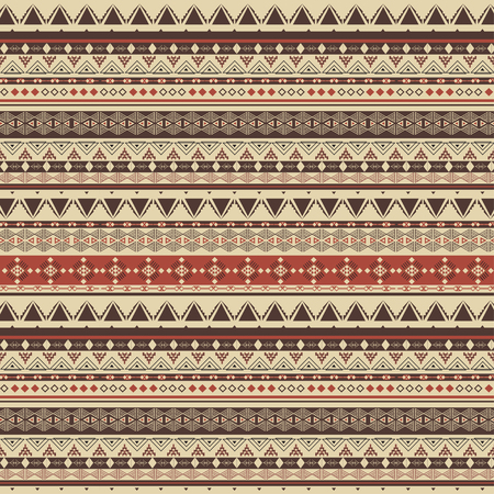 Tribal art pattern. Ethnic geometric print. Aztec repeating background texture.のイラスト素材