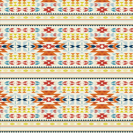 Tribal art pattern. Ethnic geometric print. Aztec repeating background texture.のイラスト素材